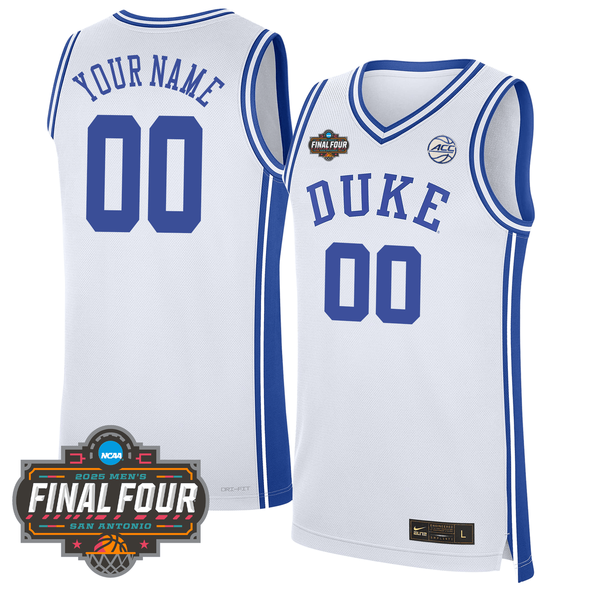 Custom DUKE Basketball 24/25 Jersey - Final Four Patch product image 3