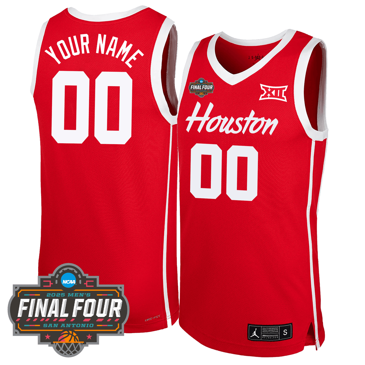 Custom HOU Basketball 24/25 Jersey - Final Four Patch product image 3