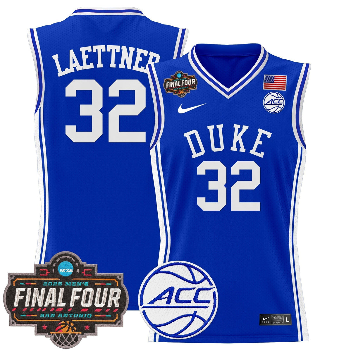 DUKE 2025 Final Four Patch Basketball Jersey - Stitched product image 6