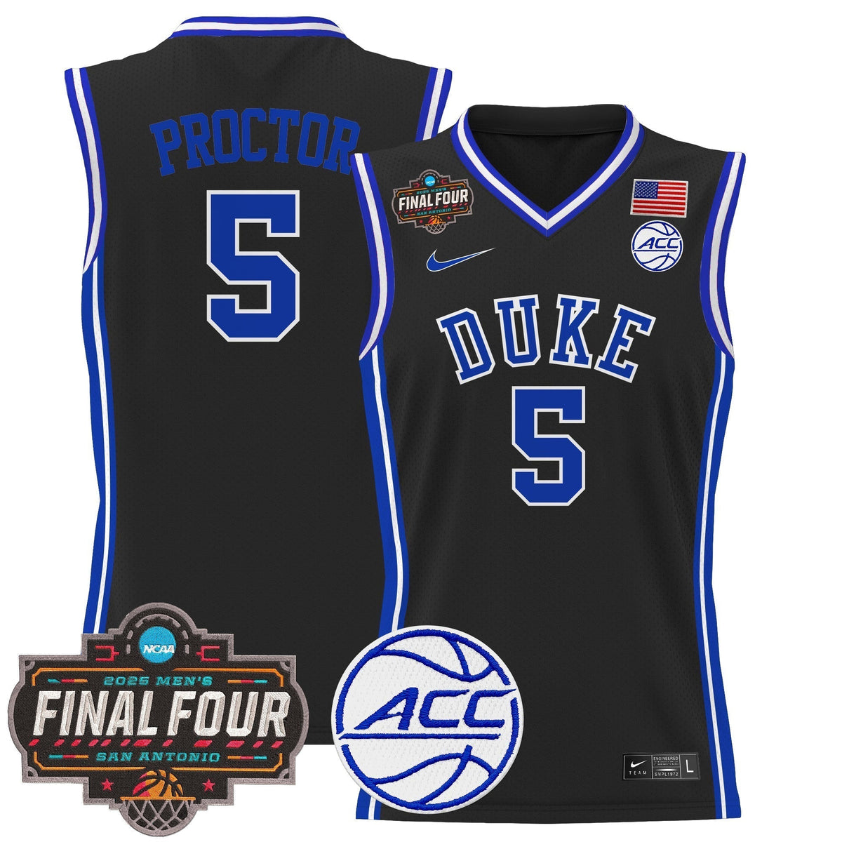DUKE 2025 Final Four Patch Basketball Jersey - Stitched product image 5