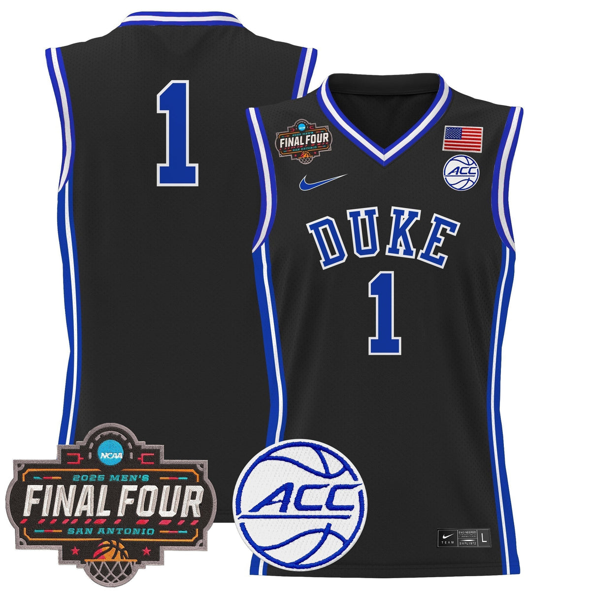 DUKE 2025 Final Four Patch Basketball Jersey - Stitched product image 13