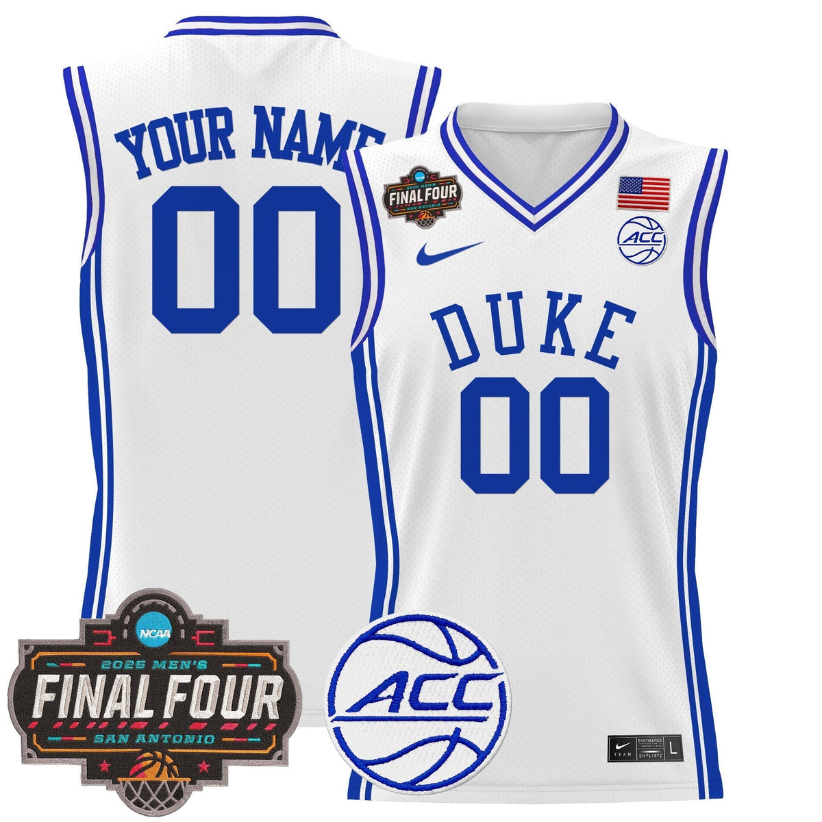 DUKE 2025 Final Four Patch Basketball Custom Jersey product image 3