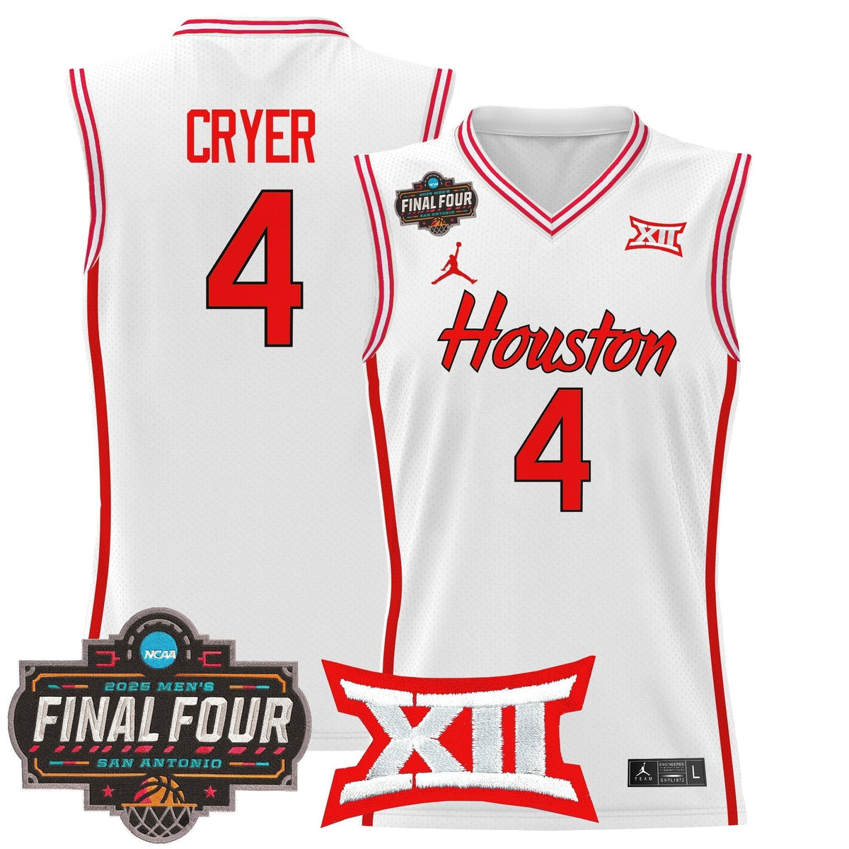 HOU 2025 Final Four Patch Basketball Jersey - Stitched product image 1