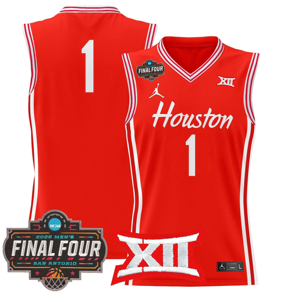 HOU 2025 Final Four Patch Basketball Jersey - Stitched product image 28