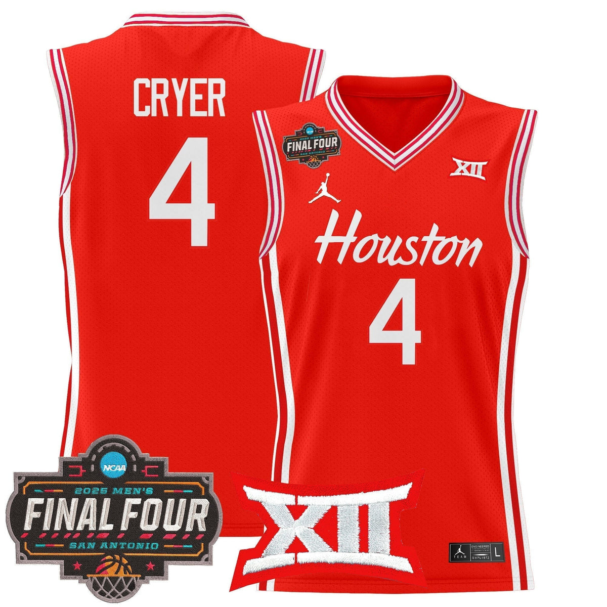 HOU 2025 Final Four Patch Basketball Jersey - Stitched product image 22