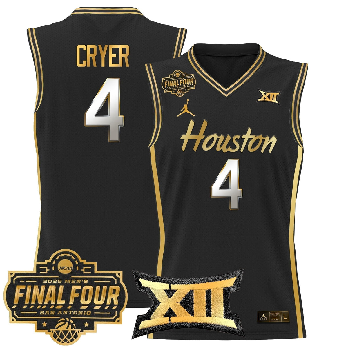 HOU 2025 Final Four Patch Basketball Jersey - Stitched product image 29