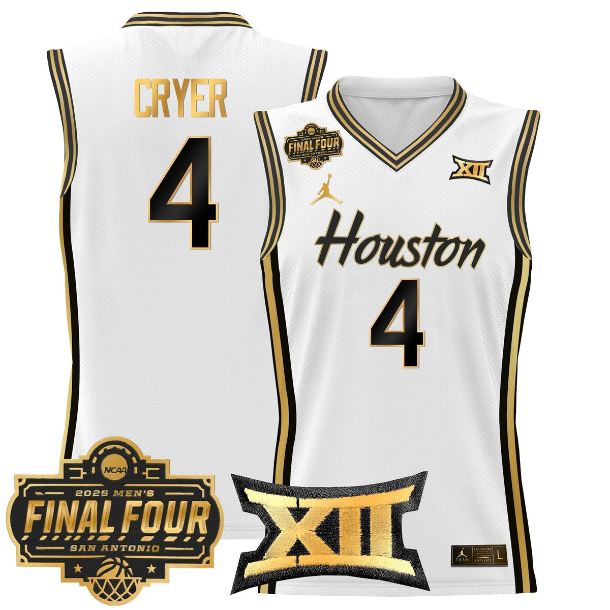 HOU 2025 Final Four Patch Basketball Jersey - Stitched product image 36