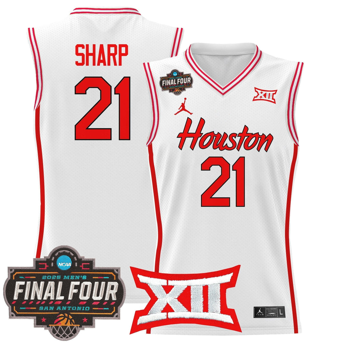 HOU 2025 Final Four Patch Basketball Jersey - Stitched product image 7
