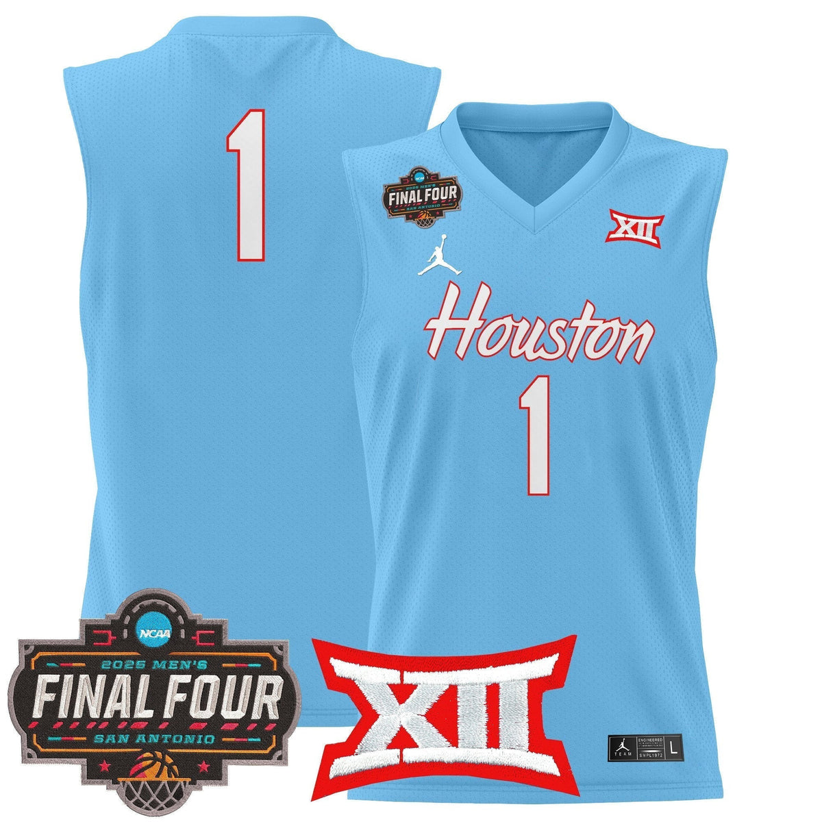HOU 2025 Final Four Patch Basketball Jersey - Stitched product image 10