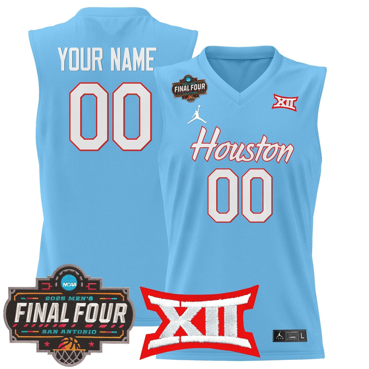 HOU 2025 Final Four Patch Basketball Custom Jersey product image 2