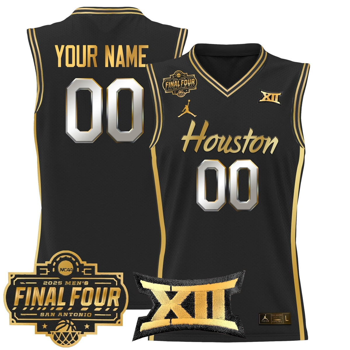 HOU 2025 Final Four Patch Basketball Custom Jersey product image 5
