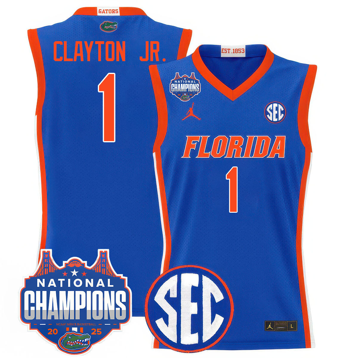 UF 2025 National Champions Basketball Jersey - Stitched product image 3