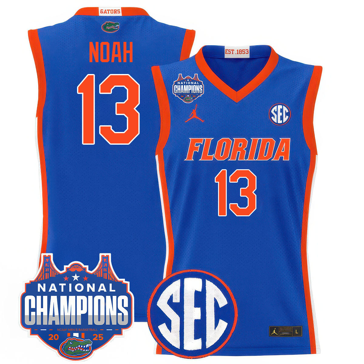 UF 2025 National Champions Basketball Jersey - Stitched product image 6