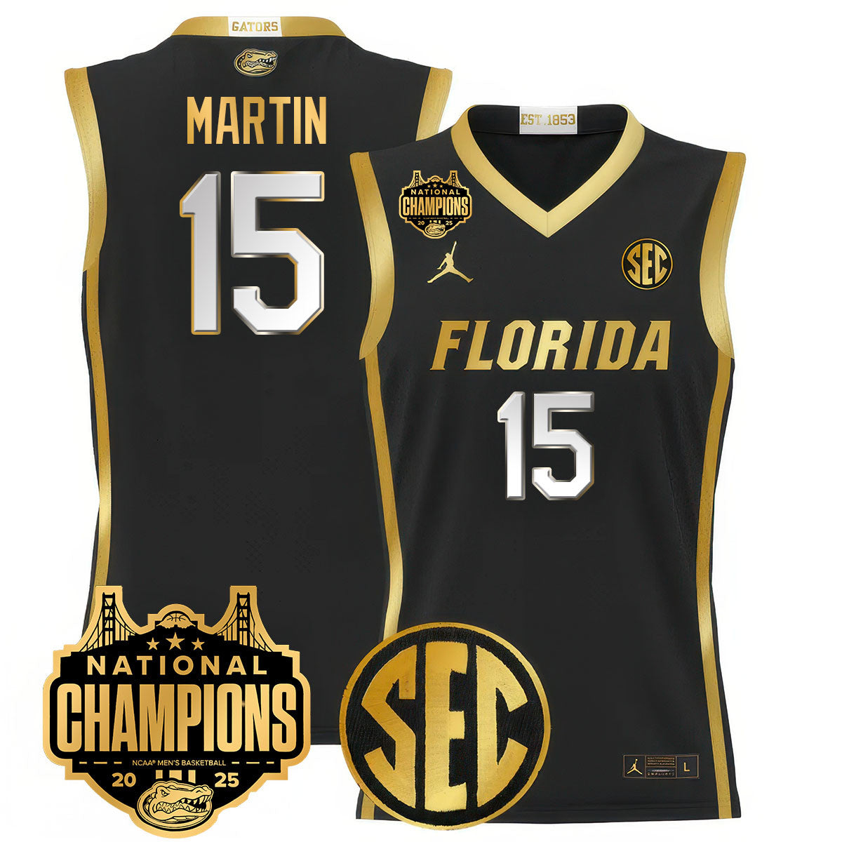 UF 2025 National Champions Basketball Jersey - Stitched product image 14