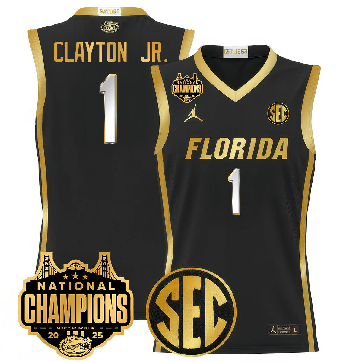 UF 2025 National Champions Basketball Jersey - Stitched product image 10