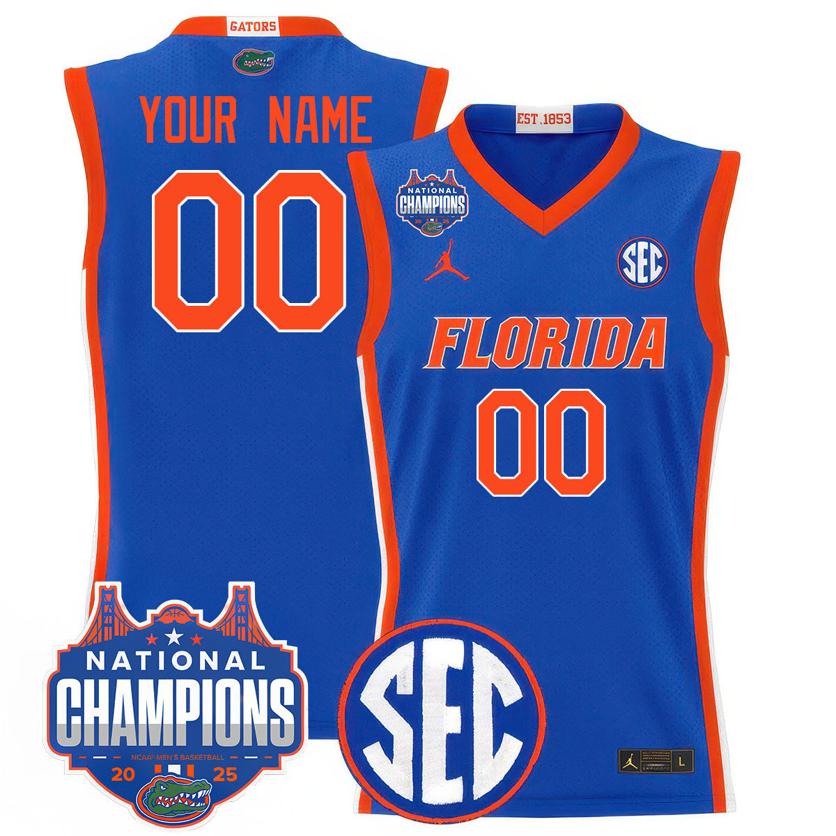 Custom Name/Gender UF 2025 National Champions Basketball product image 2