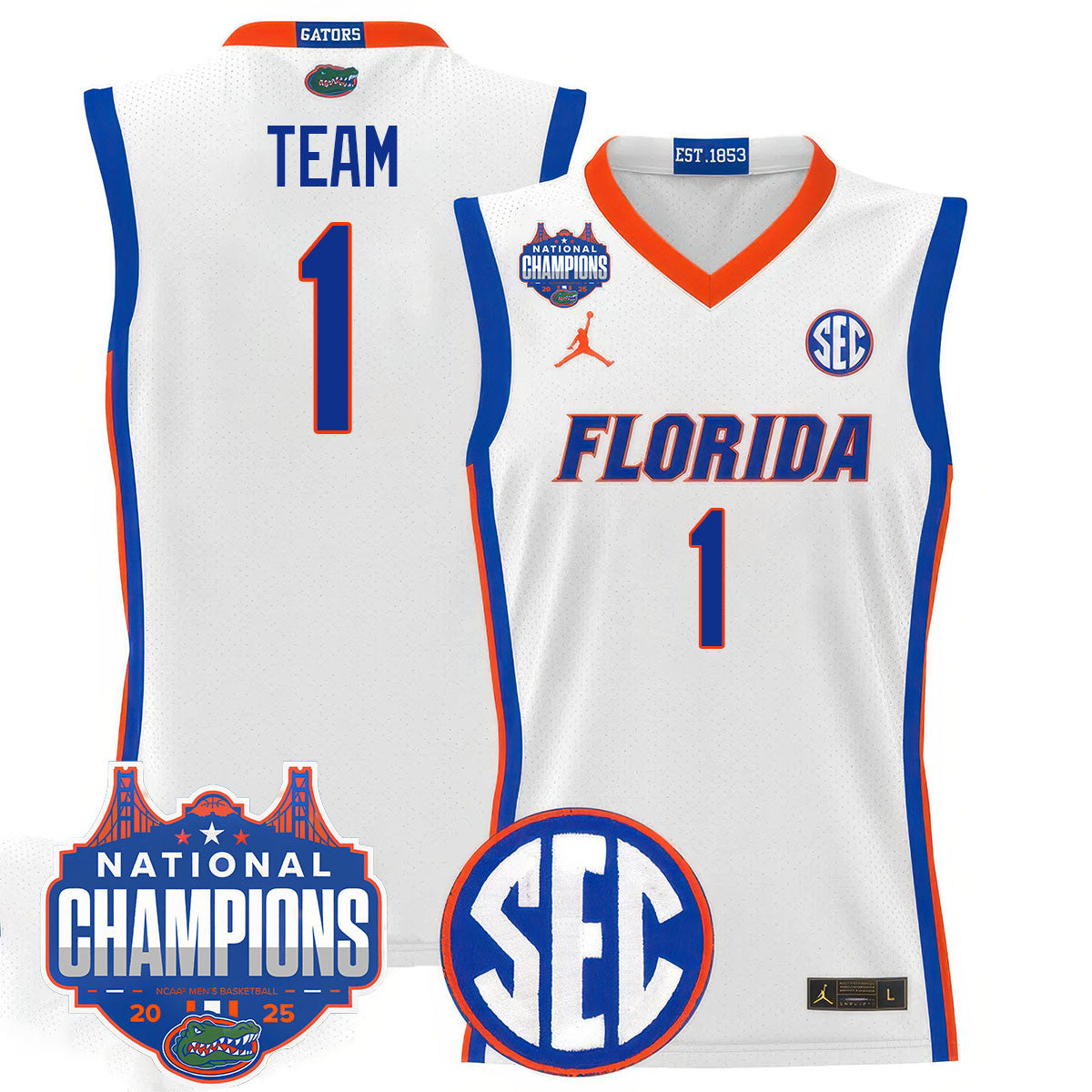 UF 2025 National Champions Basketball Jersey - Stitched product image 23