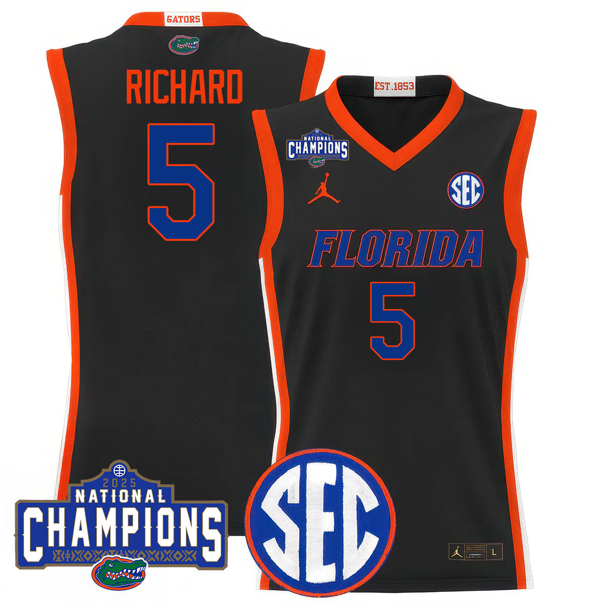 UF 2025 National Champions Basketball Jersey N1 - Stitched product image 29