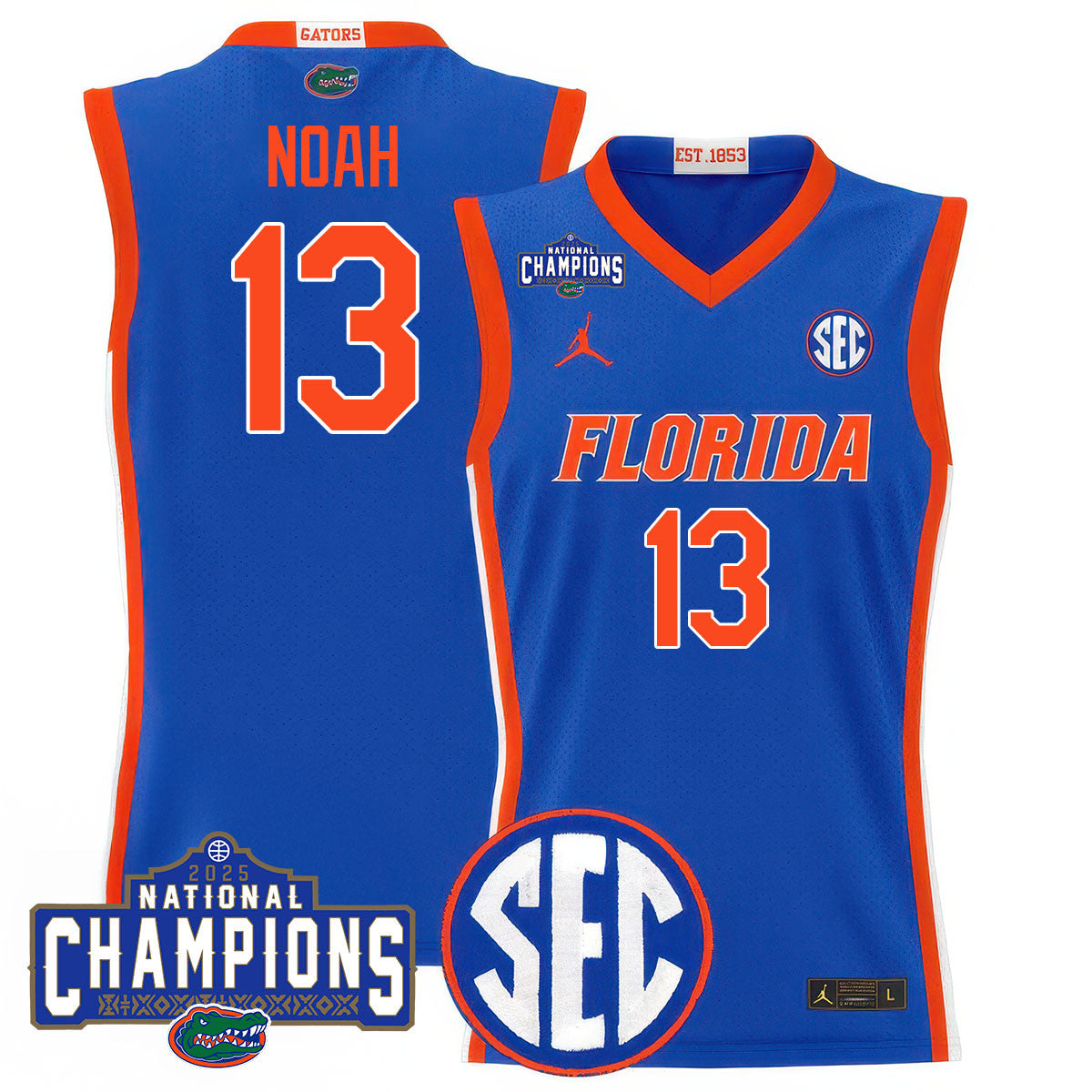 UF 2025 National Champions Basketball Jersey N1 - Stitched product image 5