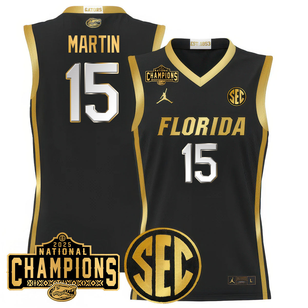 UF 2025 National Champions Basketball Jersey N1 - Stitched product image 9