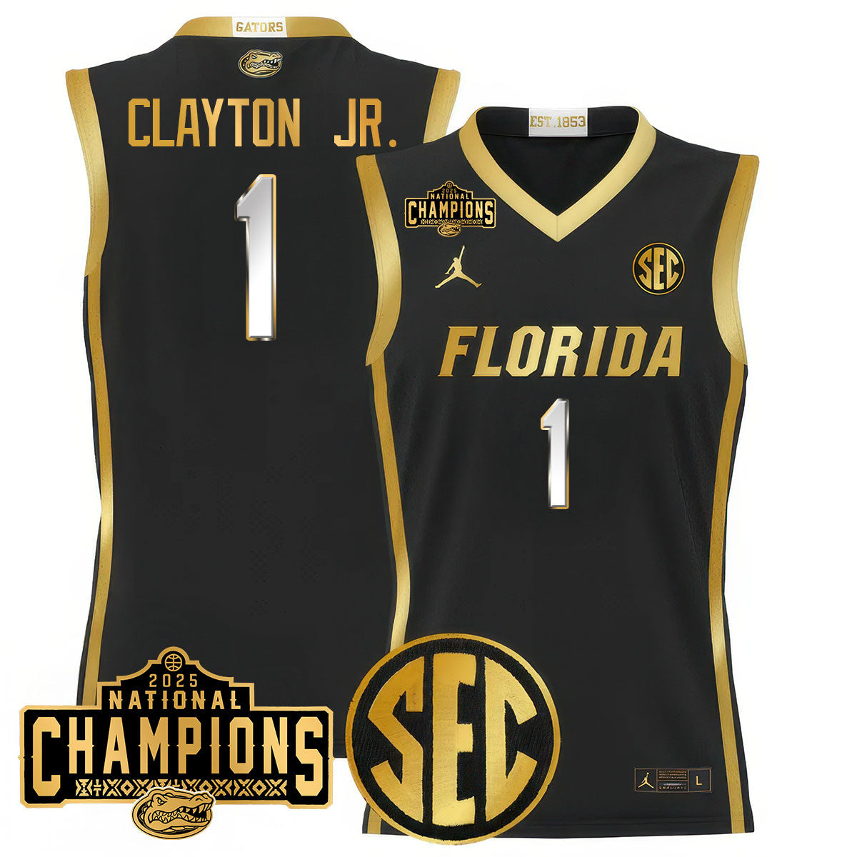 UF 2025 National Champions Basketball Jersey N1 - Stitched product image 8