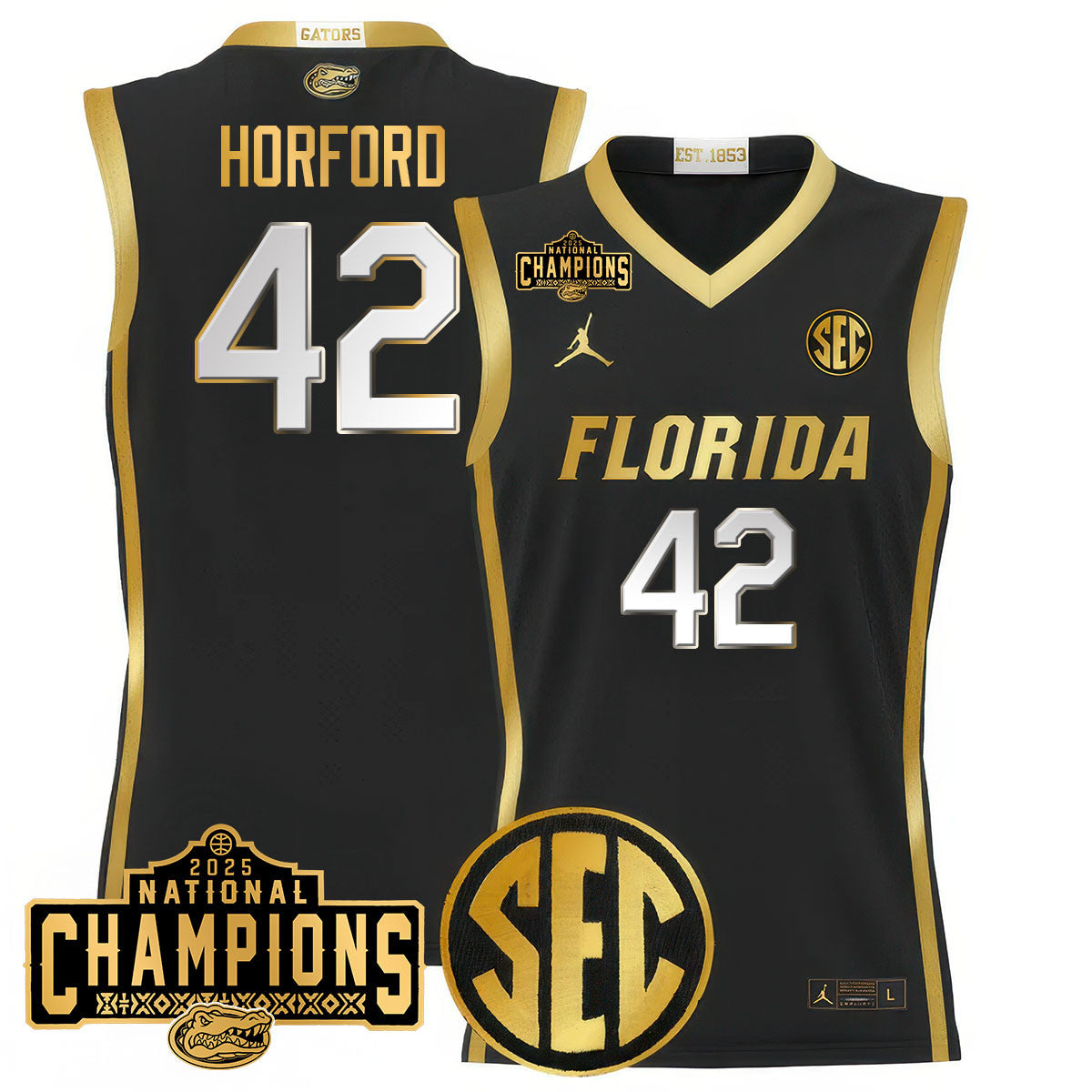 UF 2025 National Champions Basketball Jersey N1 - Stitched product image 13