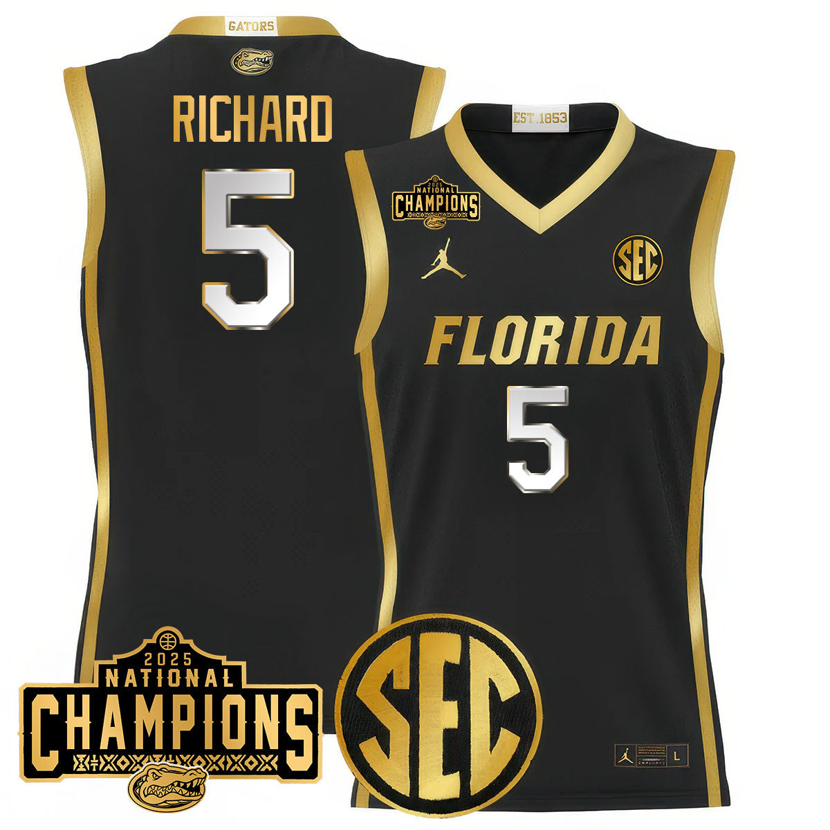 UF 2025 National Champions Basketball Jersey N1 - Stitched product image 19