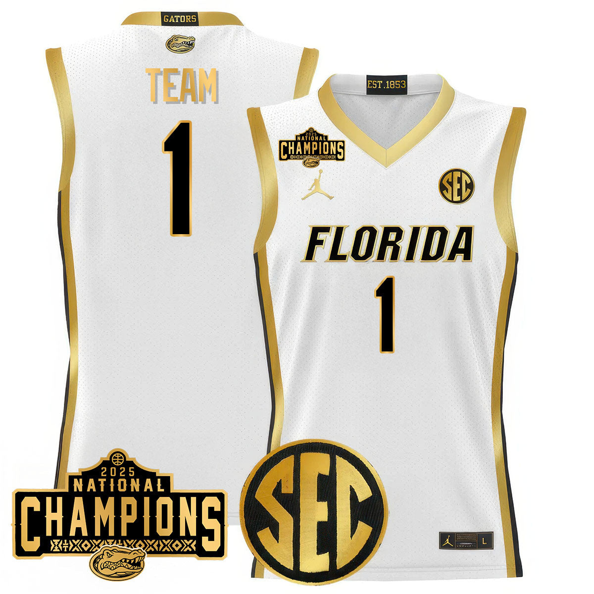 UF 2025 National Champions Basketball Jersey N1 - Stitched product image 32