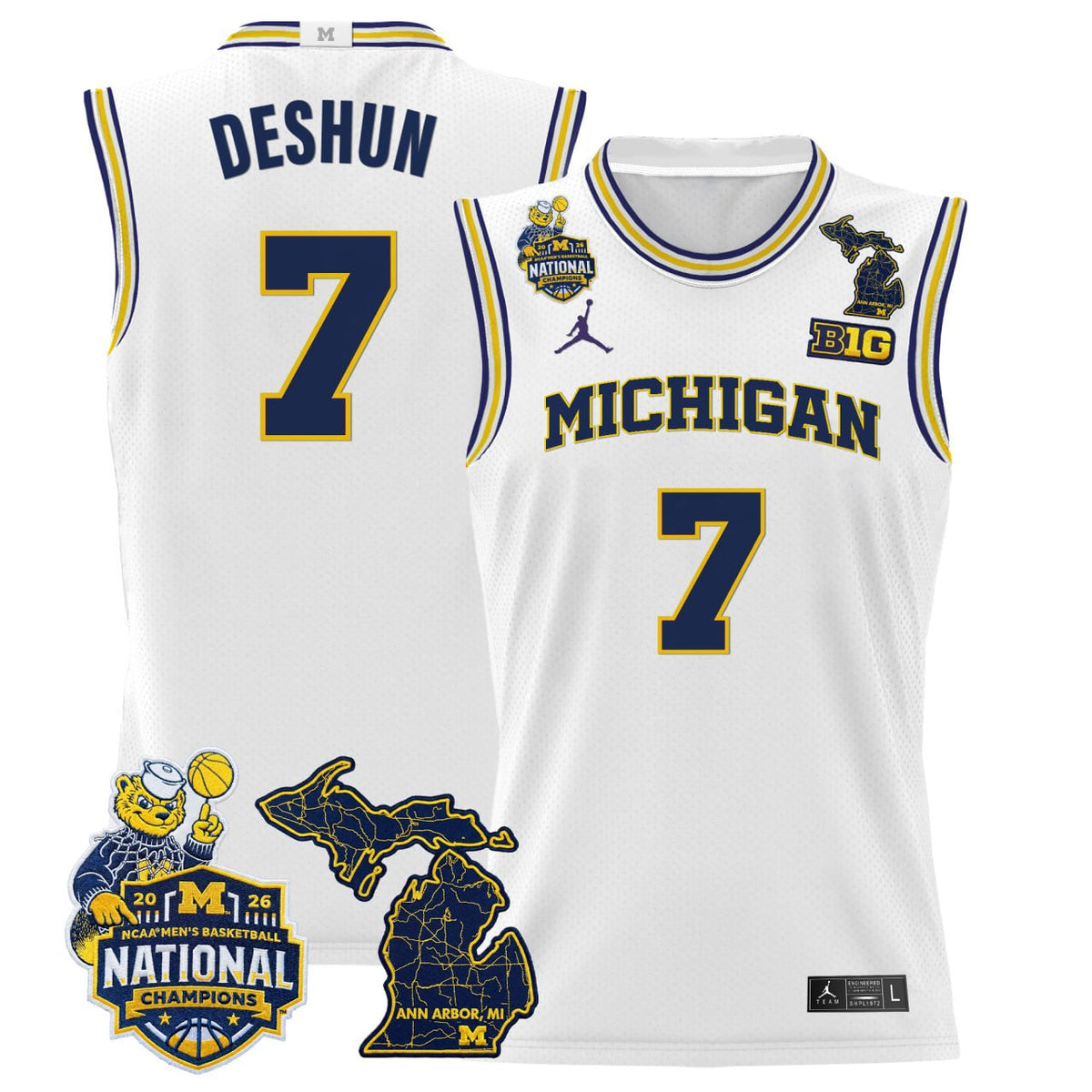 Michigan Wolverines Customized Basketball Jersey - All product image 1