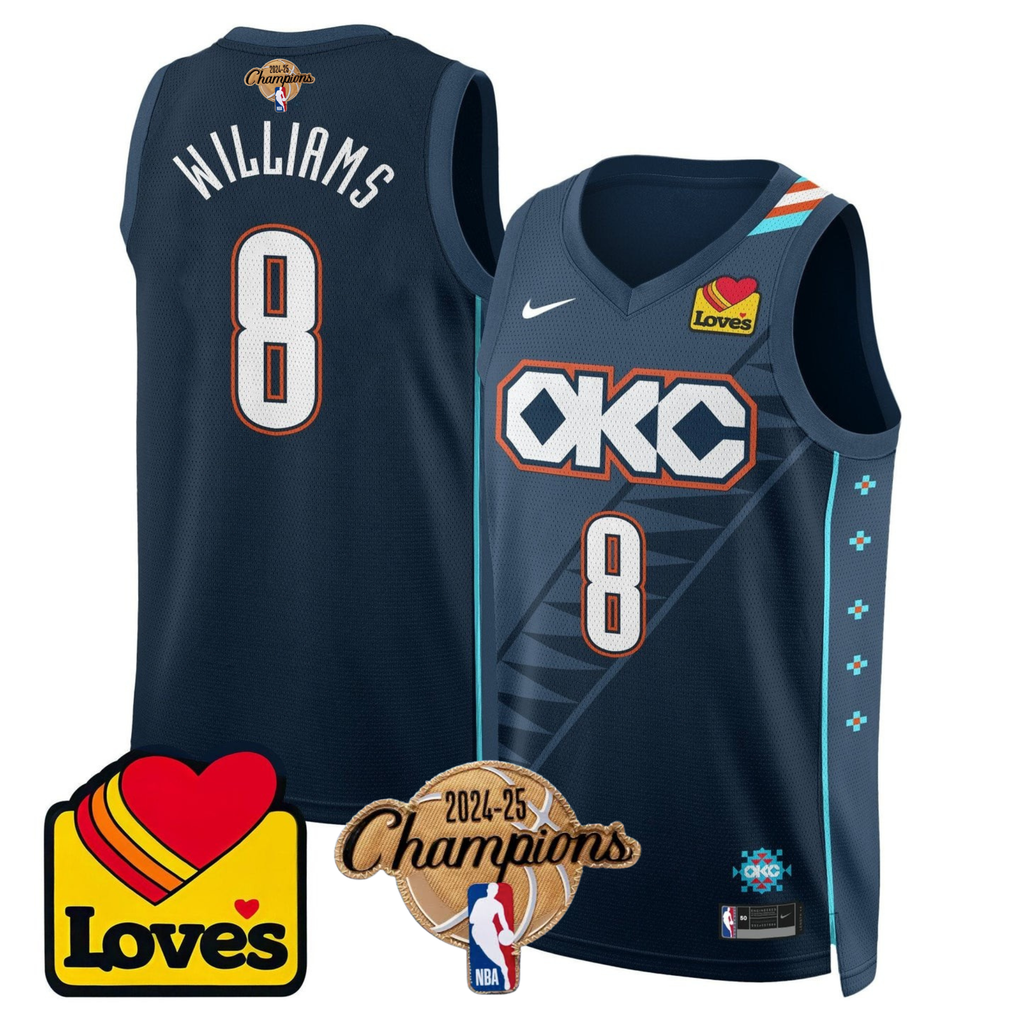 The Thunder 2024-25 Champions Black Gold Jersey - Stitched product image 24