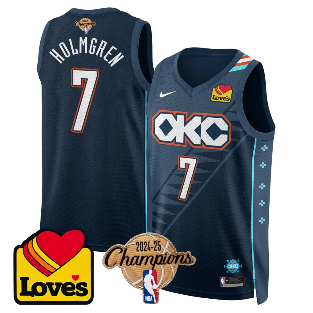 The Thunder 2024-25 Champions Black Gold Jersey - Stitched product image 22