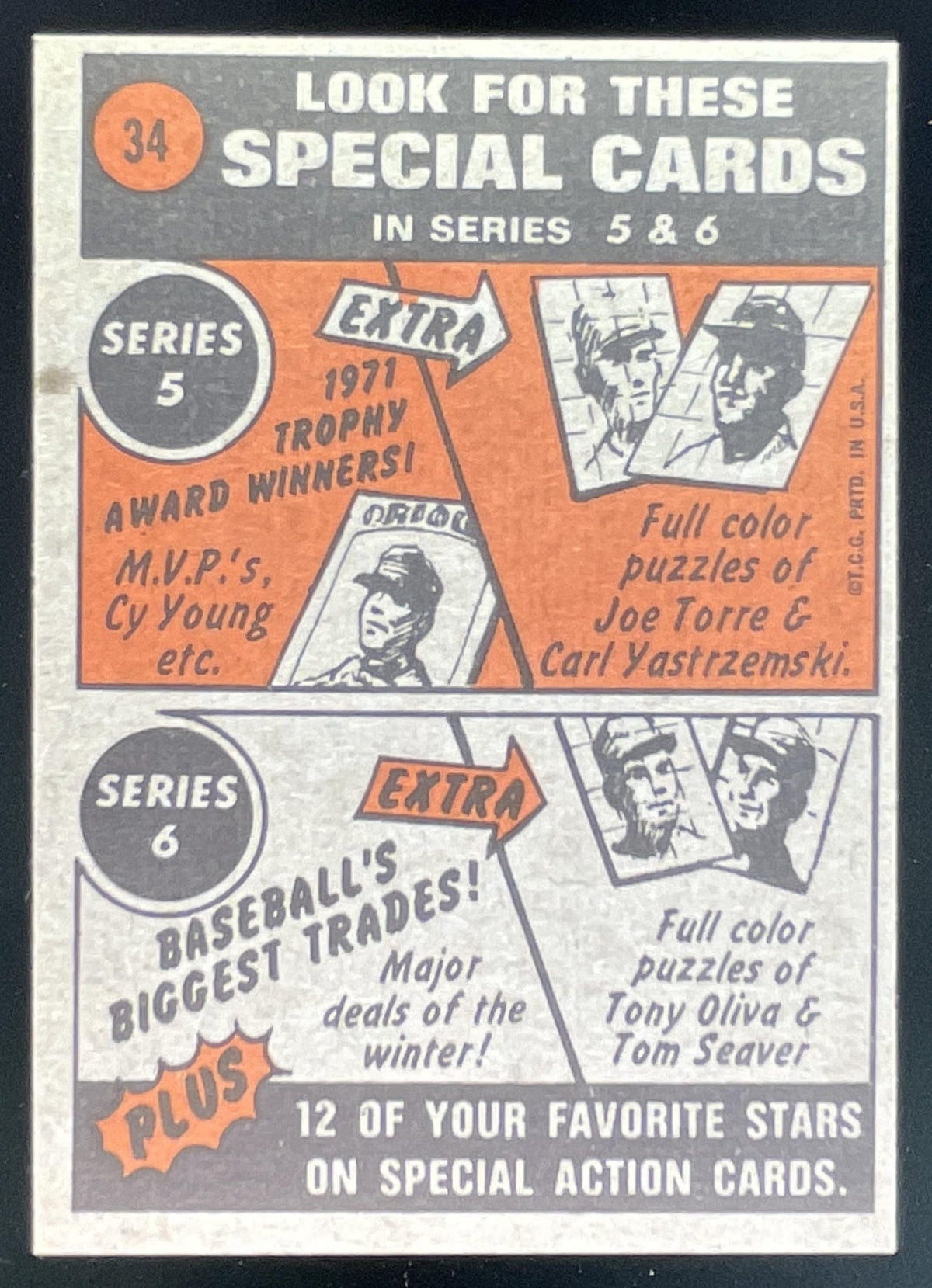 1972 Topps #34 Billy Martin product image 2, provided for visual reference and product detail review