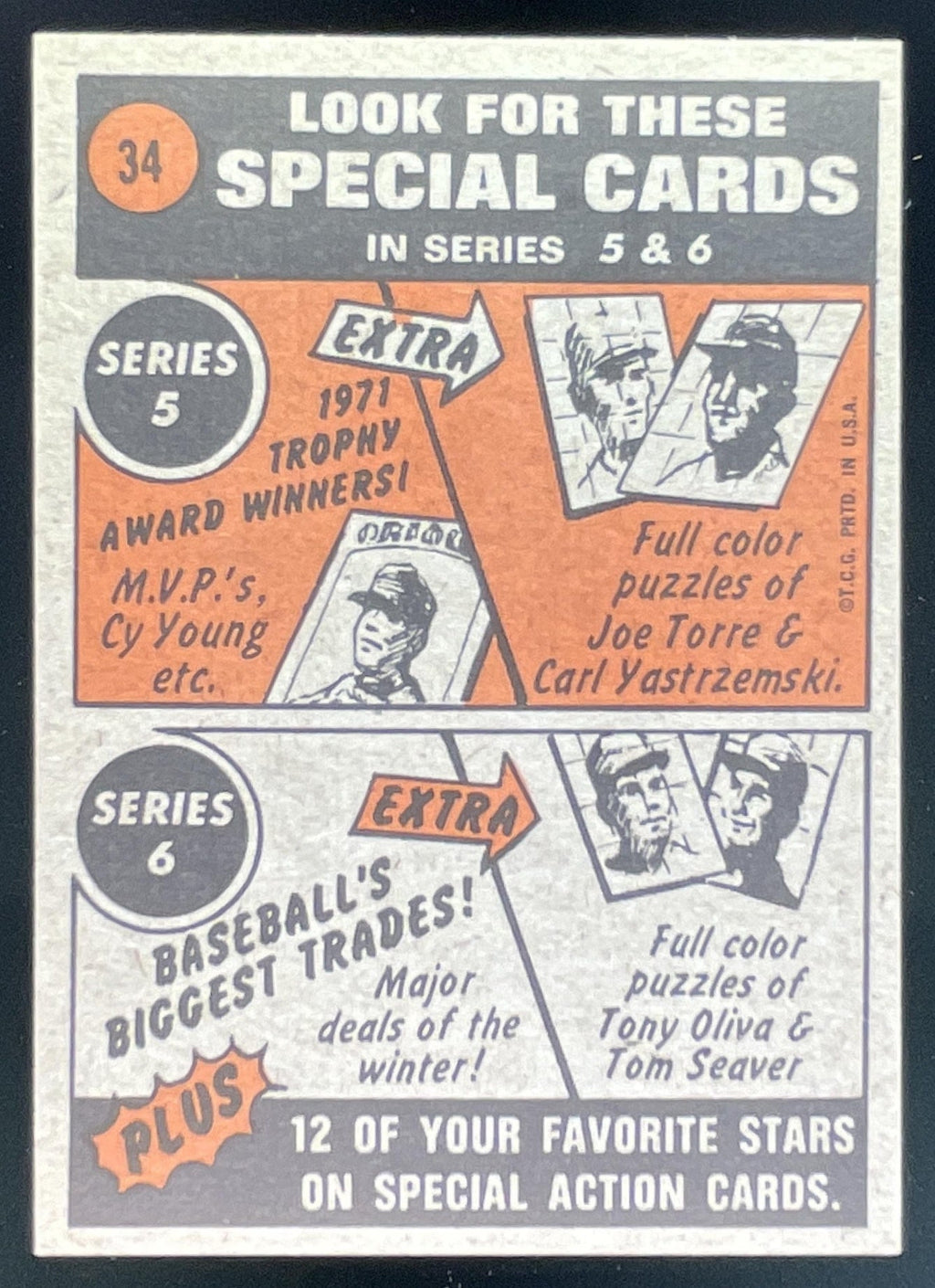 1972 Topps #34 Billy Martin product image 2, provided for visual reference and product detail review