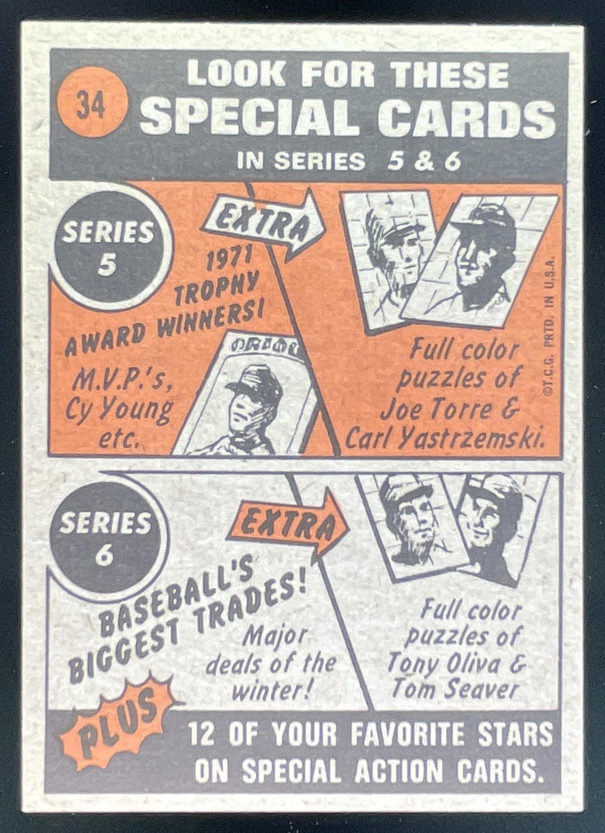 1972 Topps #34 Billy Martin product image 2, provided for visual reference and product detail review