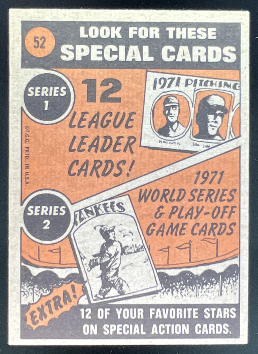 1972 Topps #52 Harmon Killebrew product image 2, provided for visual reference and product detail review