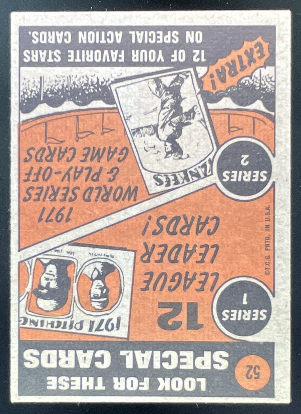 1972 Topps #52 Harmon Killebrew product image 2, provided for visual reference and product detail review