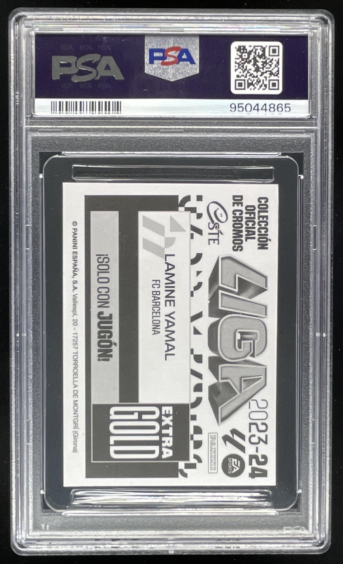 2023-24 Panini Este La Liga Jugon! E/G 201 H/C Lamine Yamal PSA 9 product image 2, provided for visual reference and product
