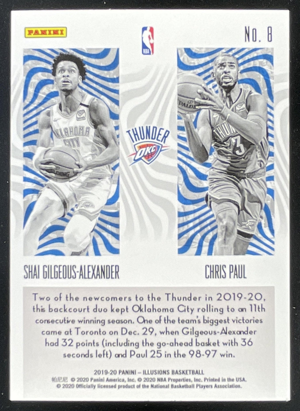 2020-21 Panini Illusions Double Vision #8 Chris Paul Shai Gilgeous-Alexander product image 2, provided for visual reference