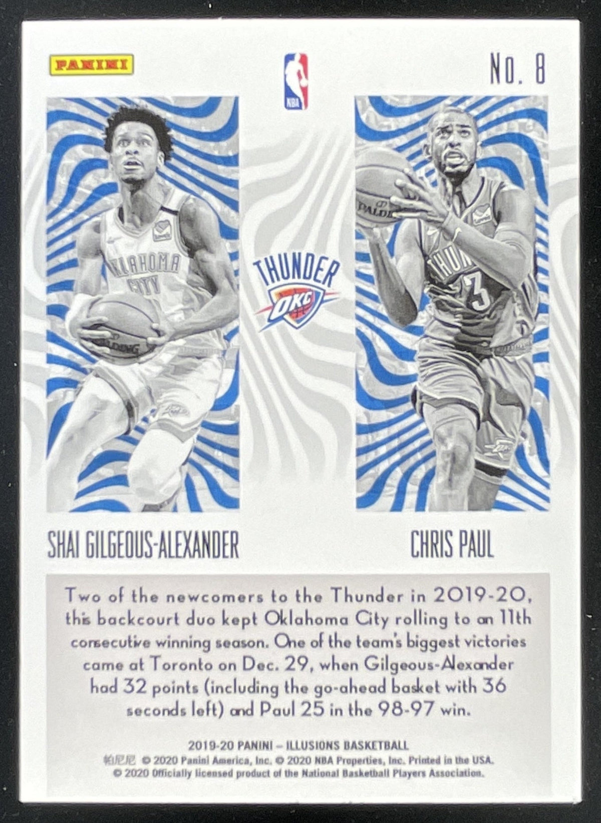 2020-21 Panini Illusions Double Vision #8 Chris Paul Shai Gilgeous-Alexander product image 2, provided for visual reference