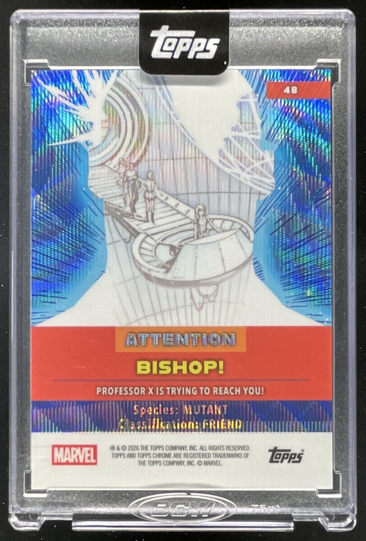 2026 Topps Mint Marvel Cerebro Red Wave Refractor #48 Bishop /5 product image 2, provided for visual reference and product