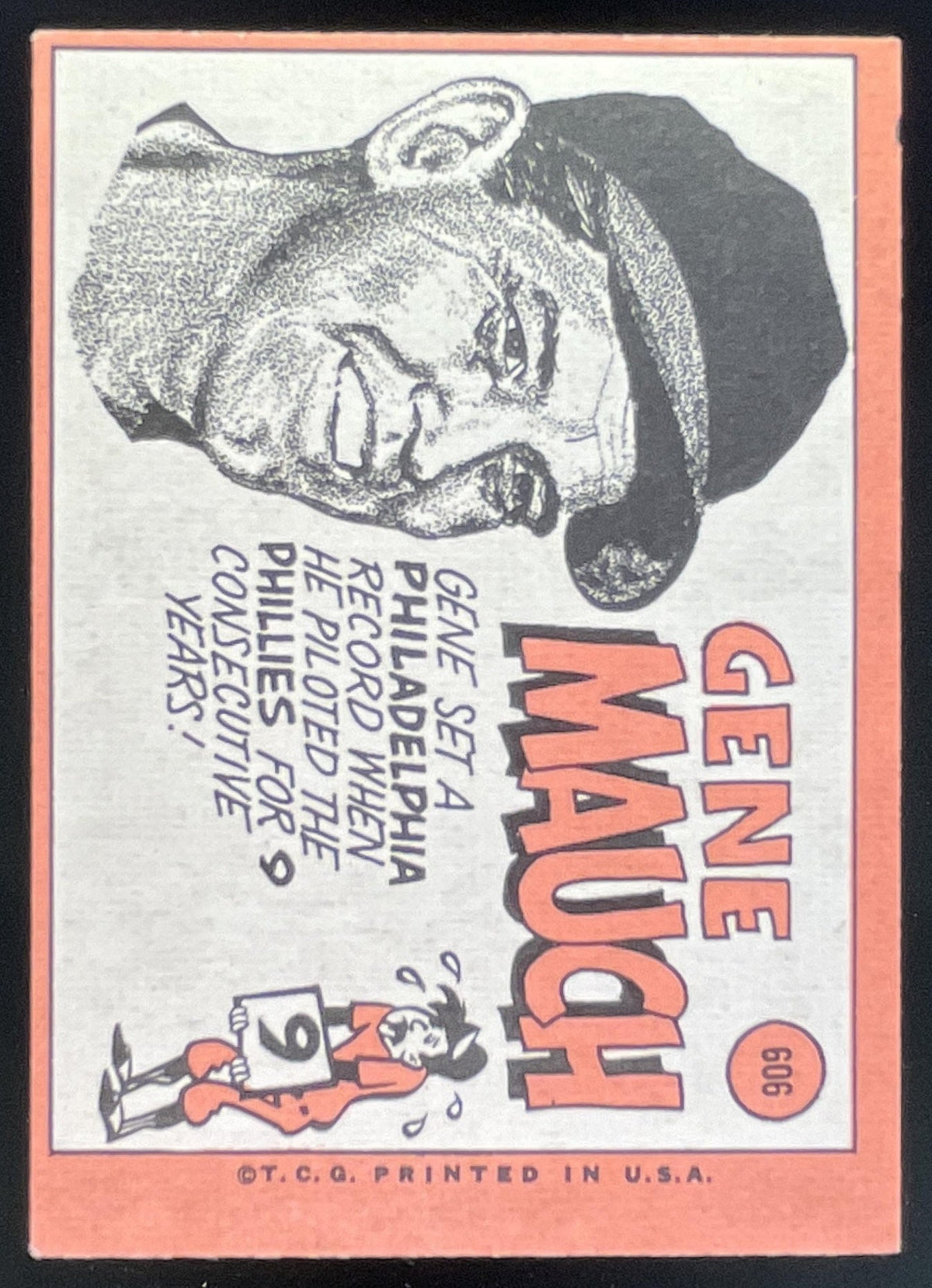 1969 Topps #606 Gene Mauch product image 2, provided for visual reference and product detail review