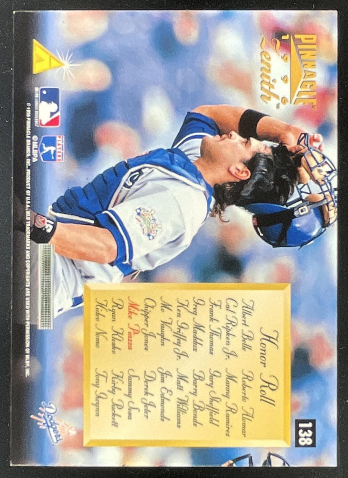 1996 Pinnacle Zenith #138 Mike Piazza product image 2, provided for visual reference and product detail review