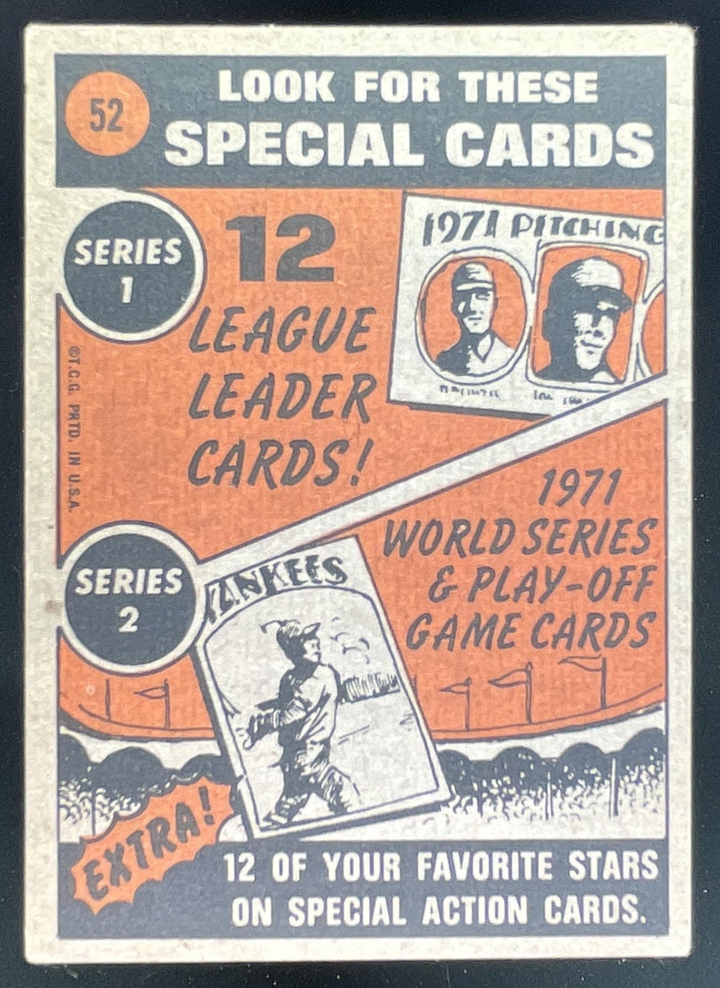 1972 Topps #52 Harmon Killebrew product image 2, provided for visual reference and product detail review
