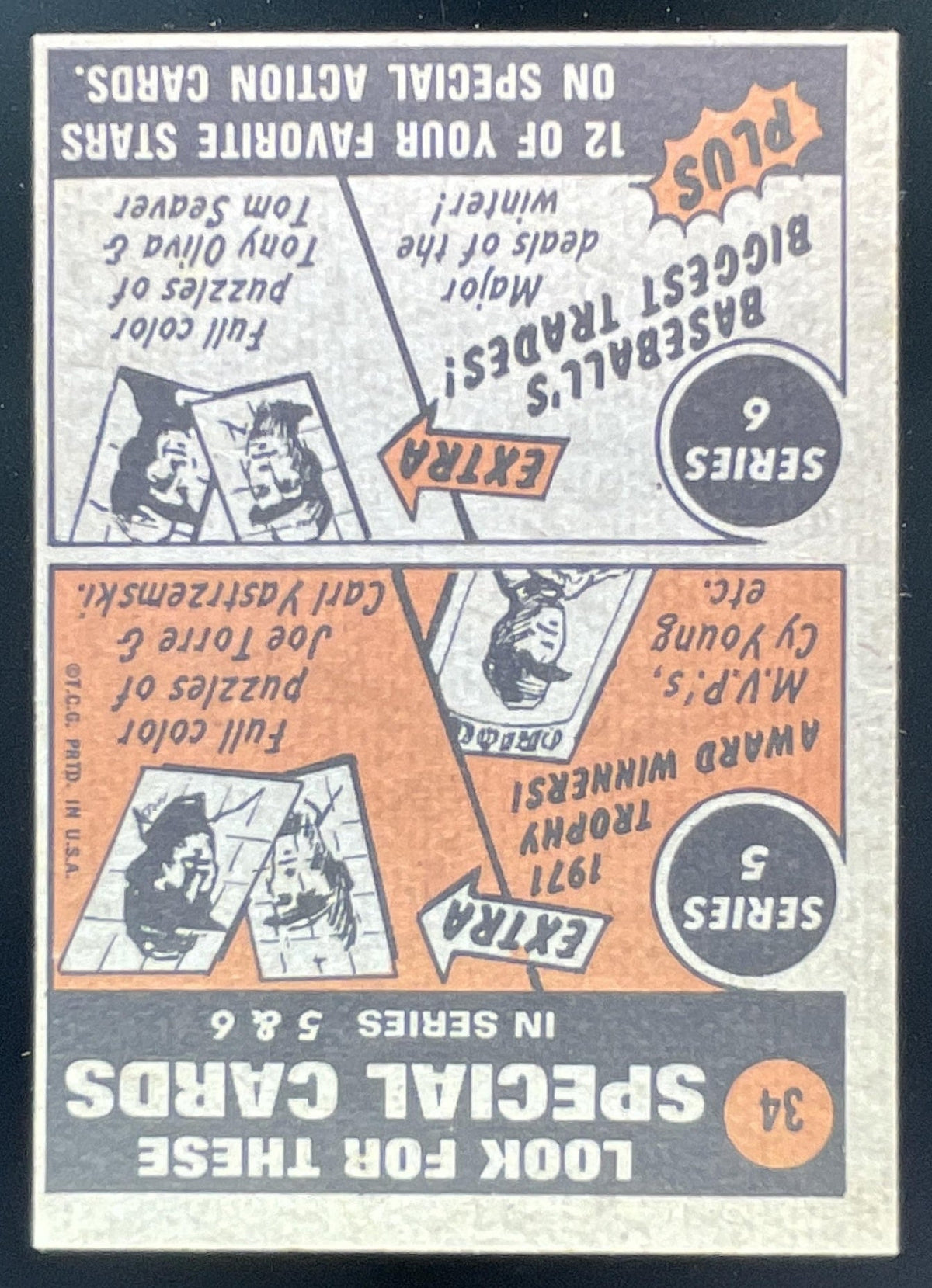 1972 Topps #34 Billy Martin product image 2, provided for visual reference and product detail review