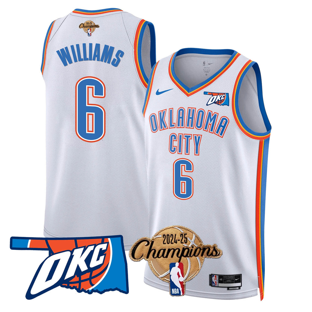 The Thunder 2024-25 Champions Black Gold Jersey - Stitched product image 5
