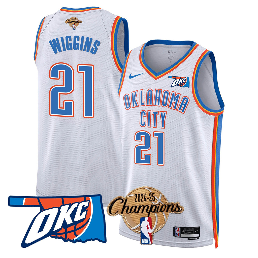The Thunder 2024-25 Champions Black Gold Jersey - Stitched product image 9