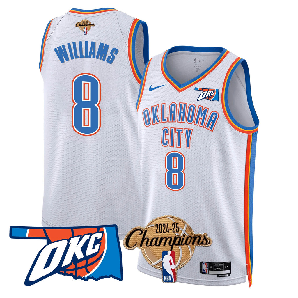 The Thunder 2024-25 Champions Black Gold Jersey - Stitched product image 11