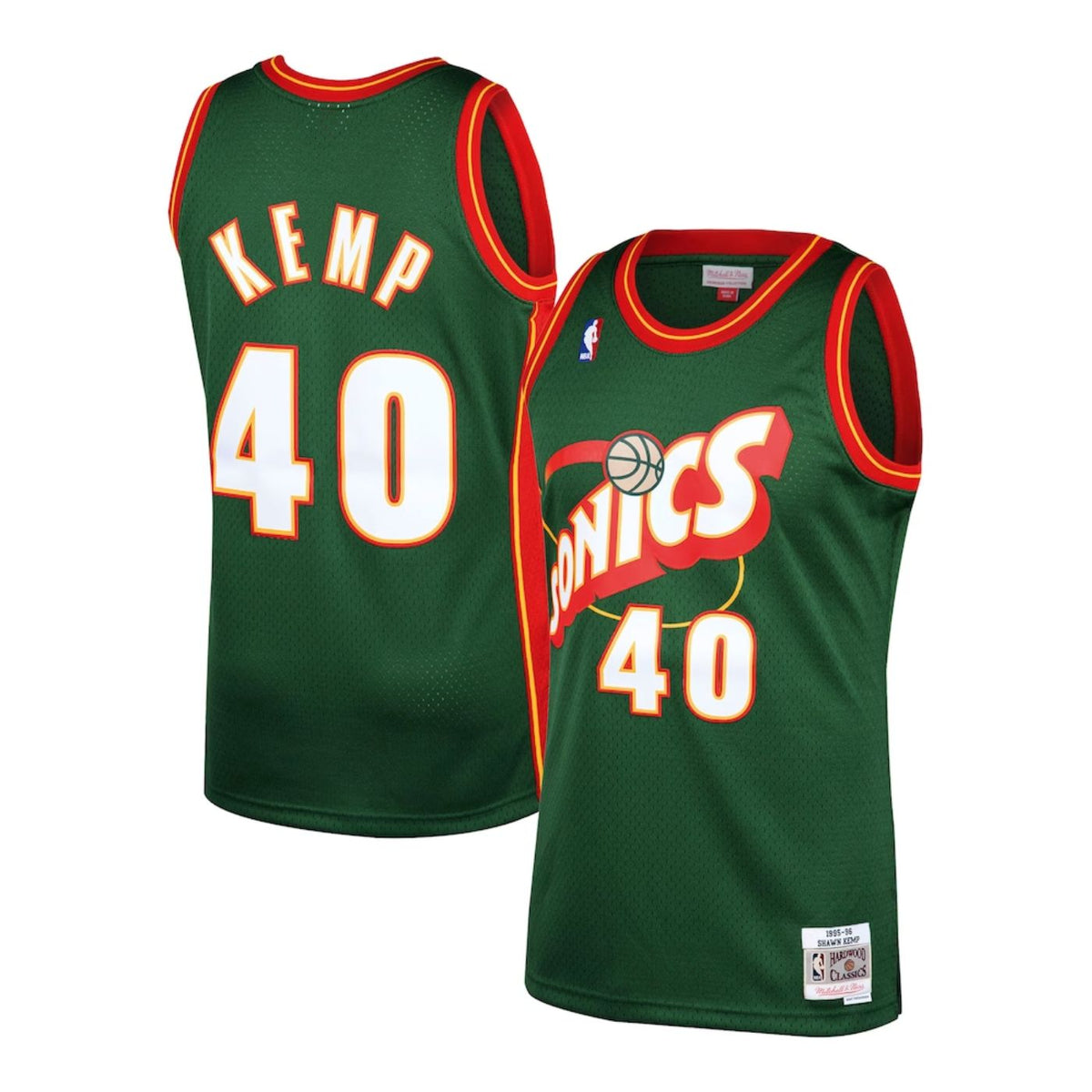 Seattle Supersonics Shawn Kemp Green 1995-96 Hardwood product image 1