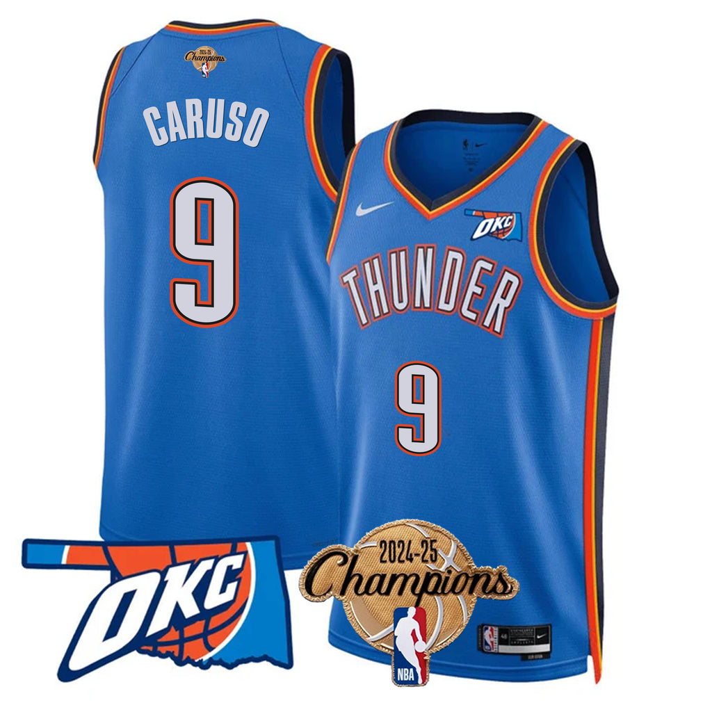 The Thunder 2024-25 Champions Black Gold Jersey - Stitched product image 23