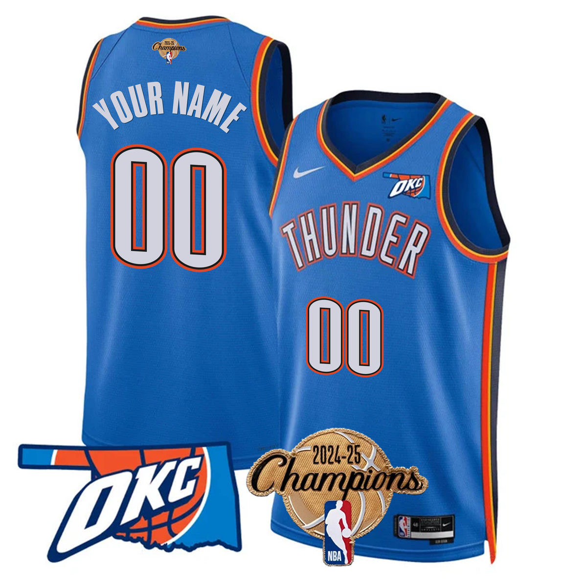 OKC 2024-25 Champions Custom Jersey - Stitched product image 3